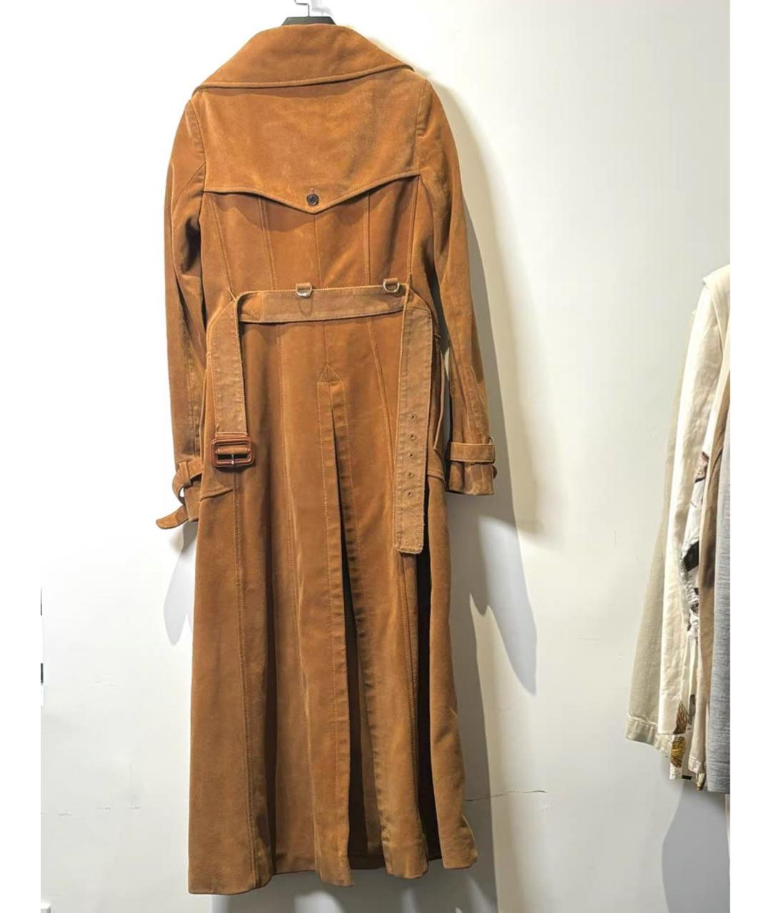 MAISON MARGIELA Оранжевое замшевое пальто, фото 2