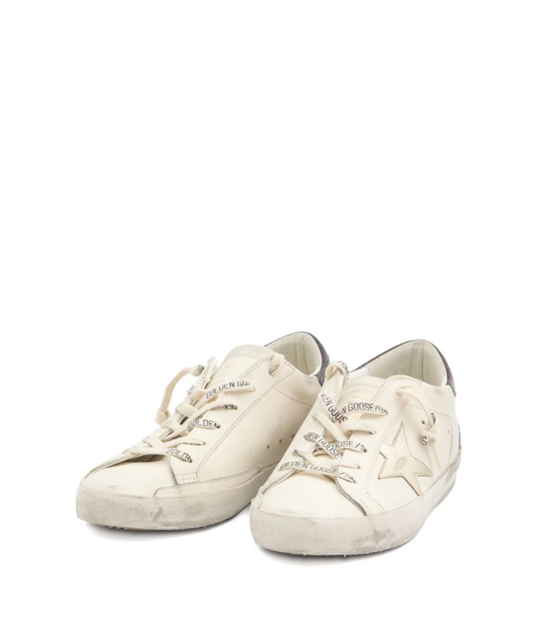 GOLDEN GOOSE DELUXE BRAND Белые кожаные кеды, фото 2