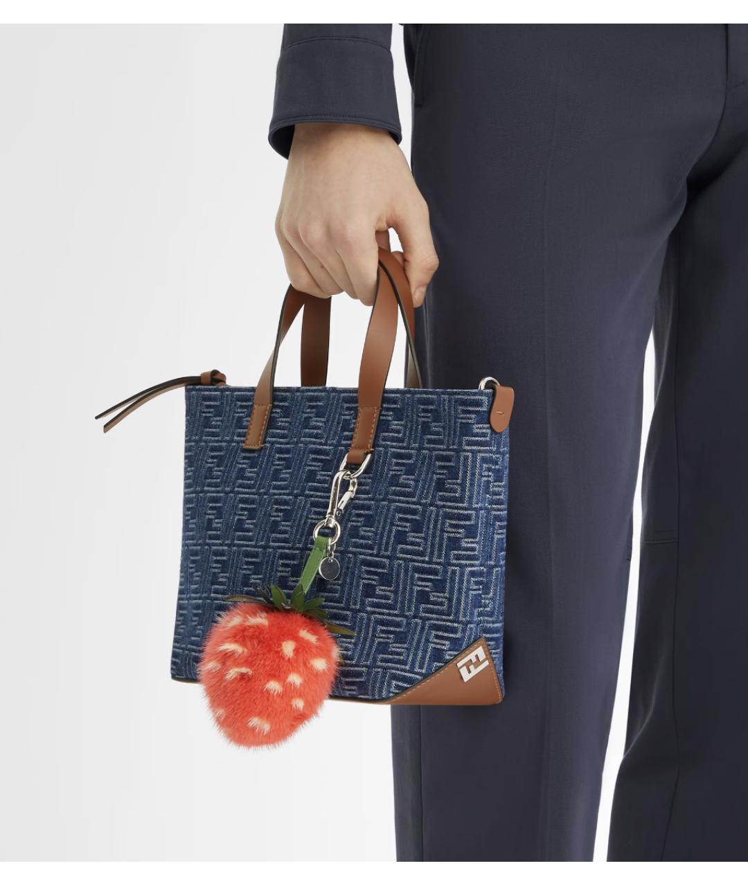 FENDI Синяя сумка тоут, фото 5