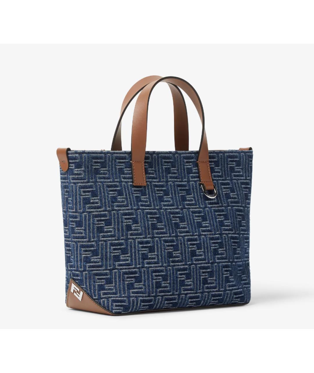 FENDI Синяя сумка тоут, фото 2