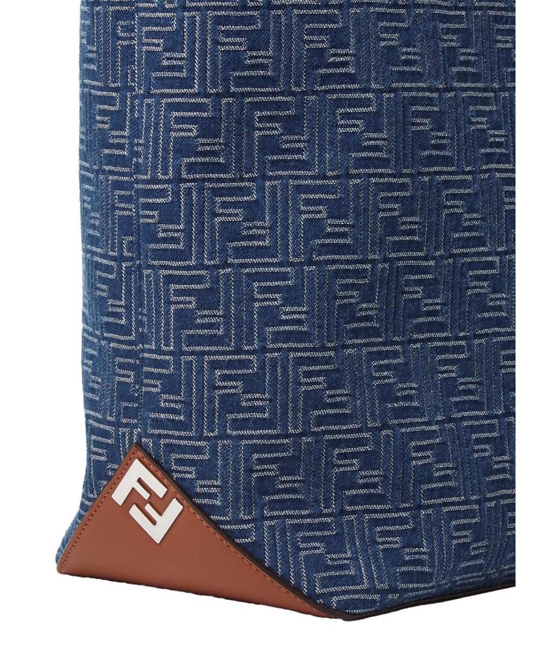 FENDI Синяя сумка тоут, фото 3