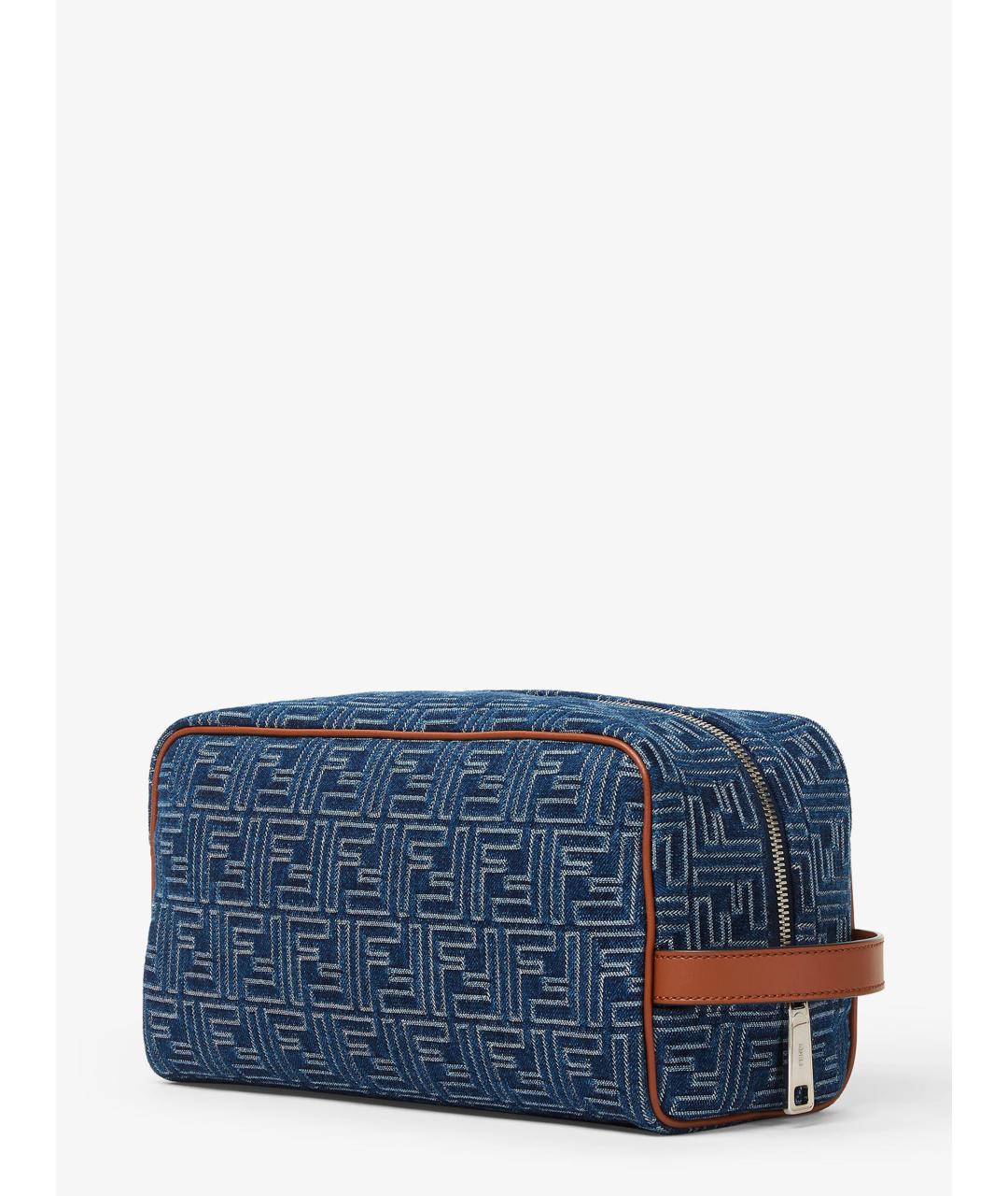 FENDI Синяя хлопковая косметичка, фото 2
