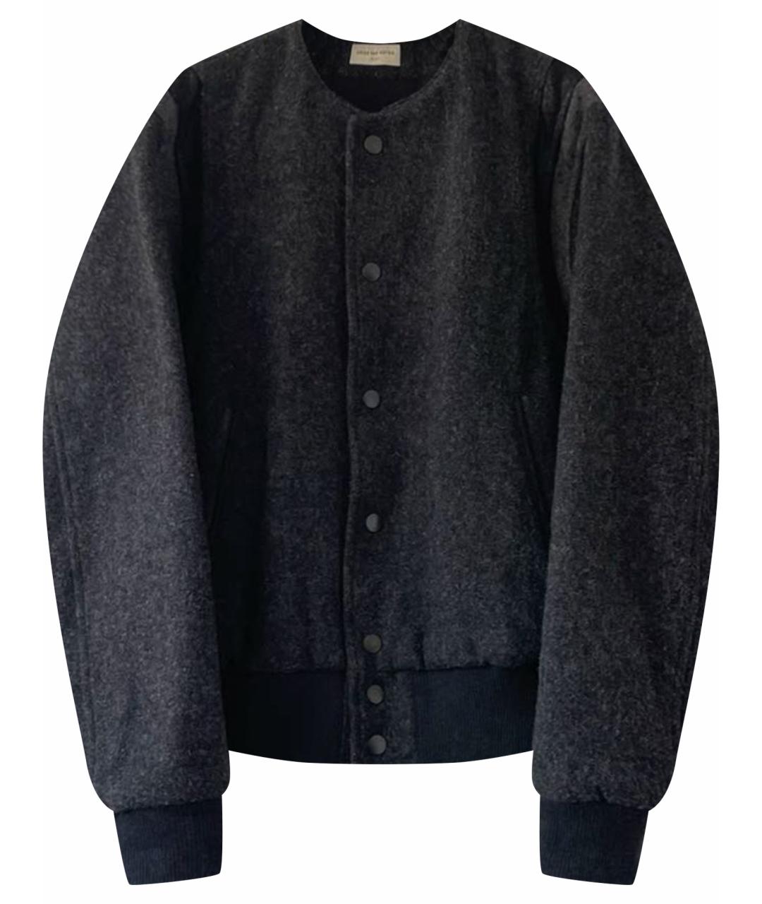 DRIES VAN NOTEN Серая шерстяная куртка, фото 1
