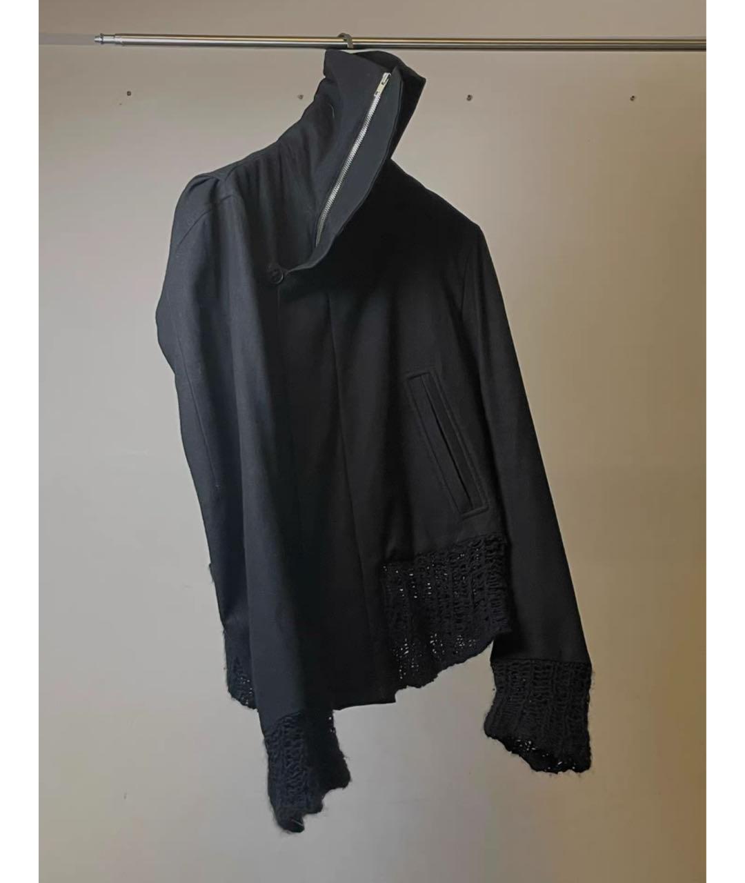 ANN DEMEULEMEESTER Черная шерстяная куртка, фото 2