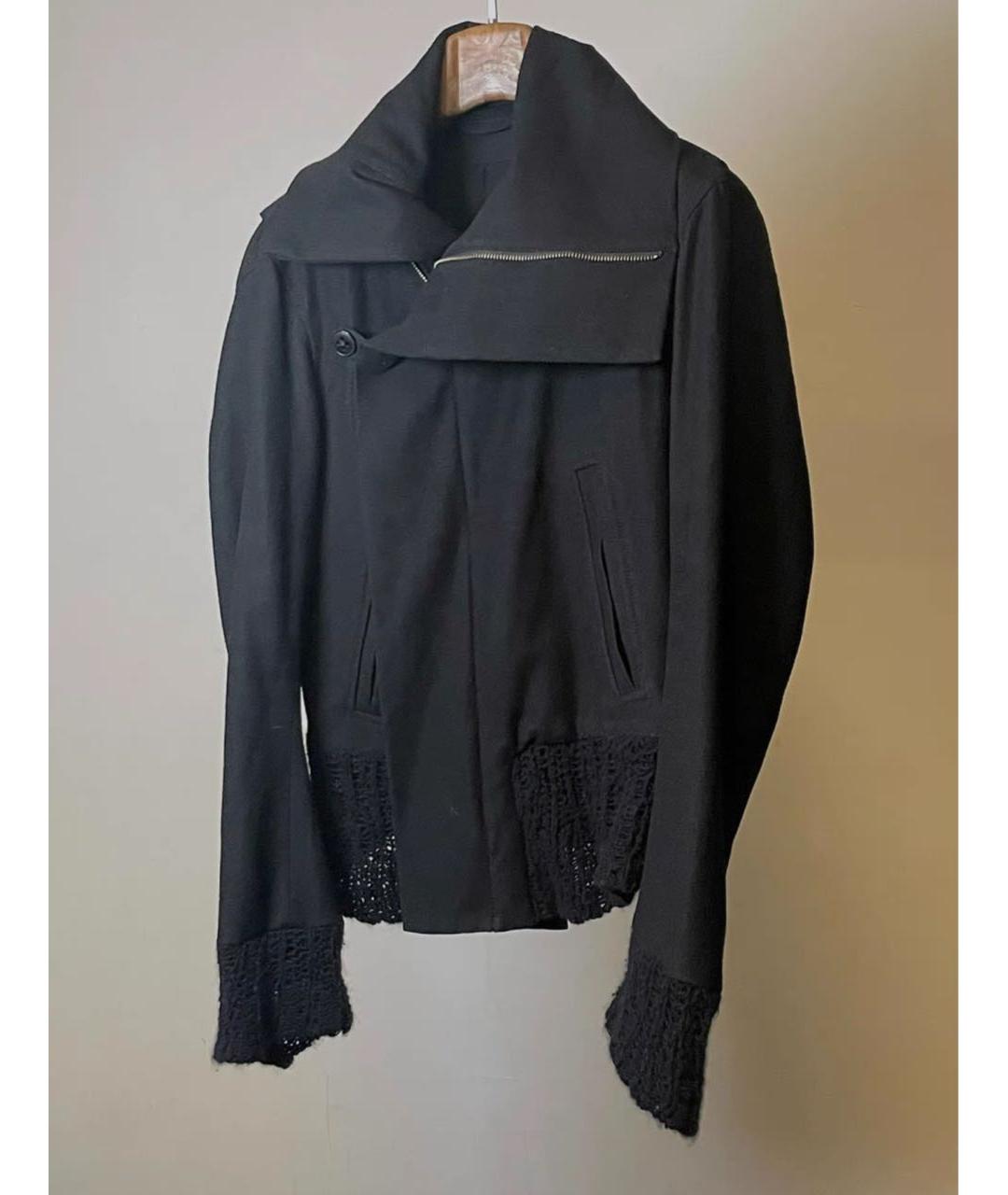 ANN DEMEULEMEESTER Черная шерстяная куртка, фото 6