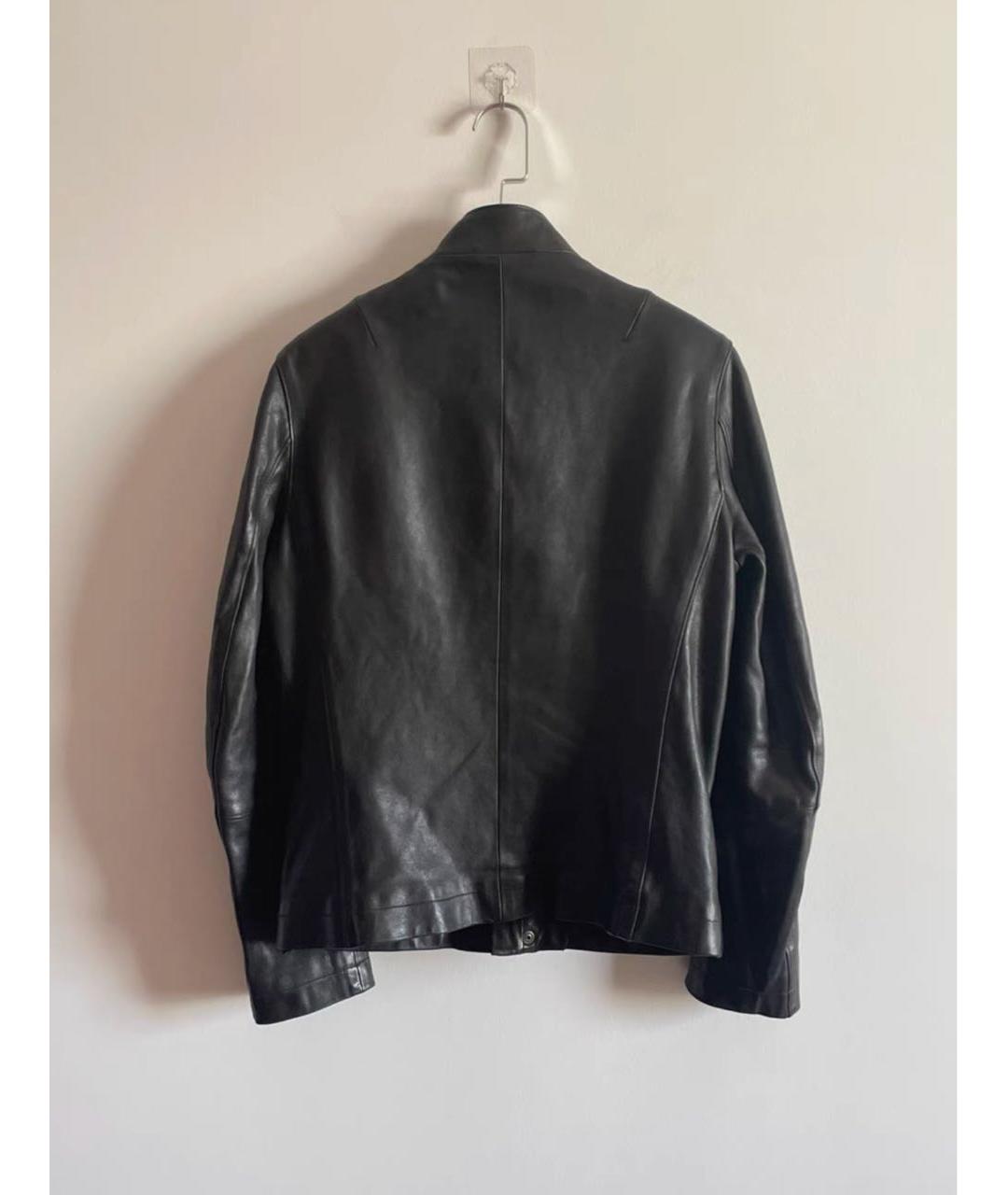 JIL SANDER Черная кожаная куртка, фото 2