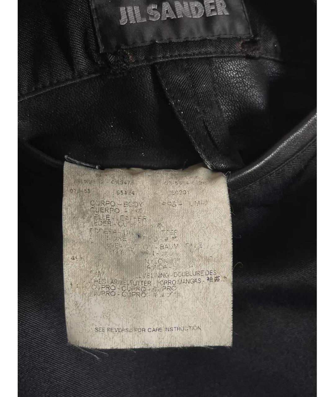 JIL SANDER Черная кожаная куртка, фото 7