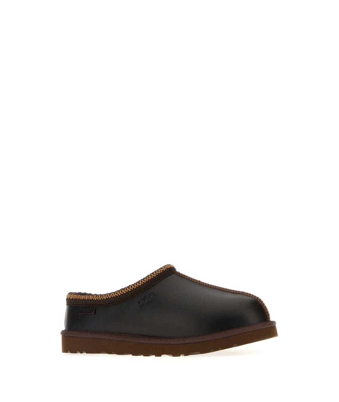 UGG AUSTRALIA Коричневые кожаные шлепанцы, фото 2
