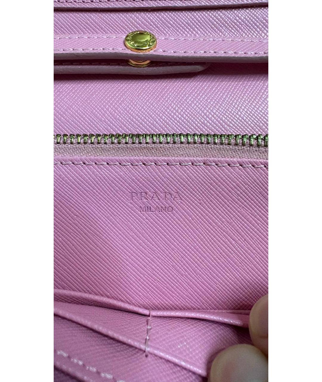 PRADA Розовая кожаная сумка через плечо, фото 7
