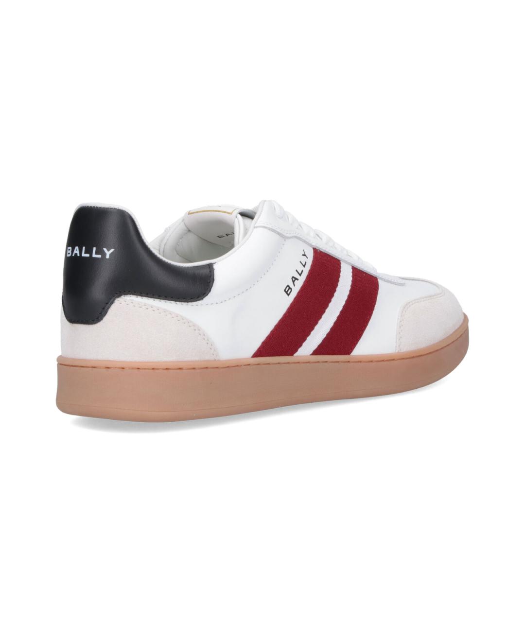 BALLY Белые кожаные низкие кроссовки / кеды, фото 4