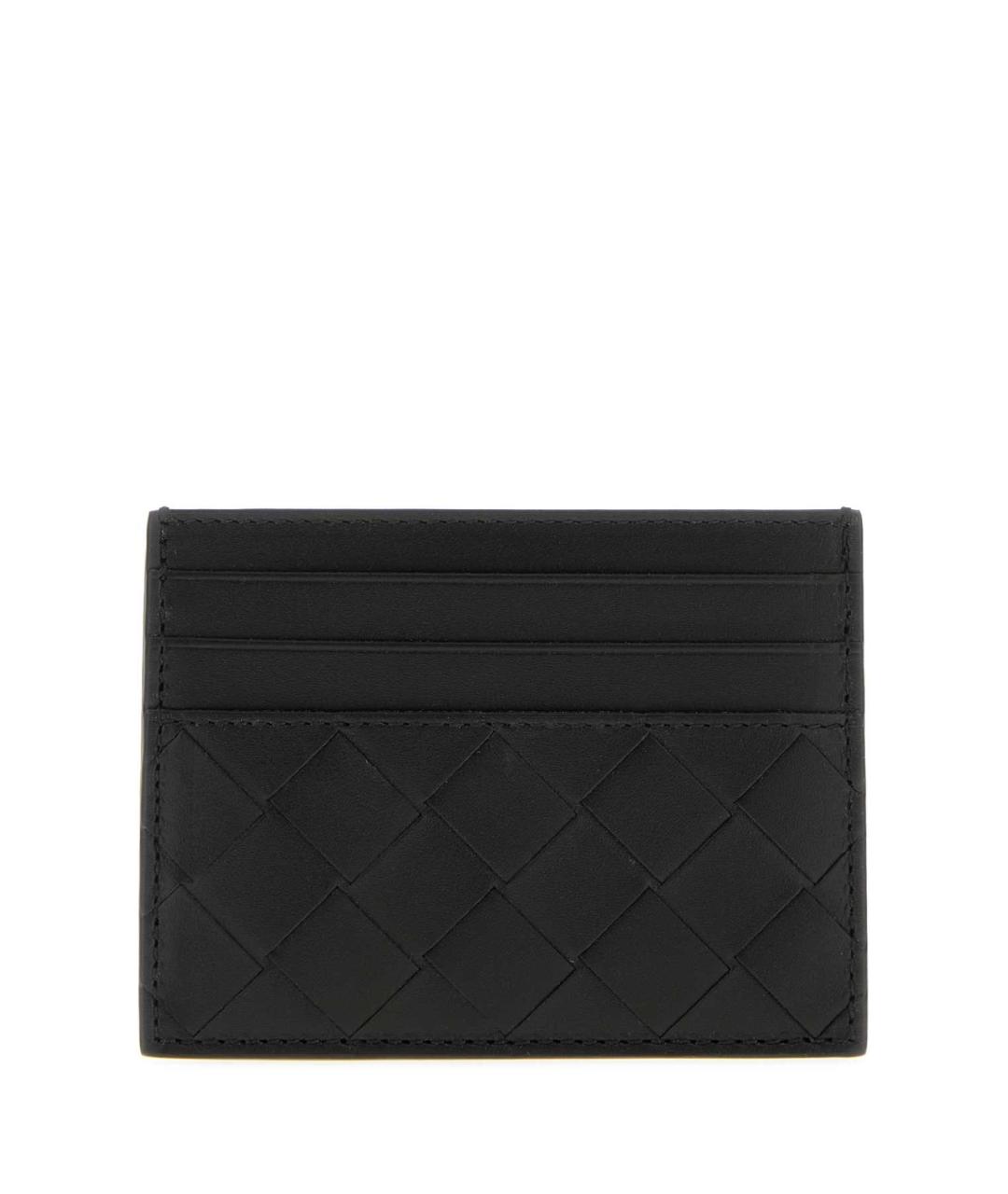 BOTTEGA VENETA Черный кожаный кардхолдер, фото 1