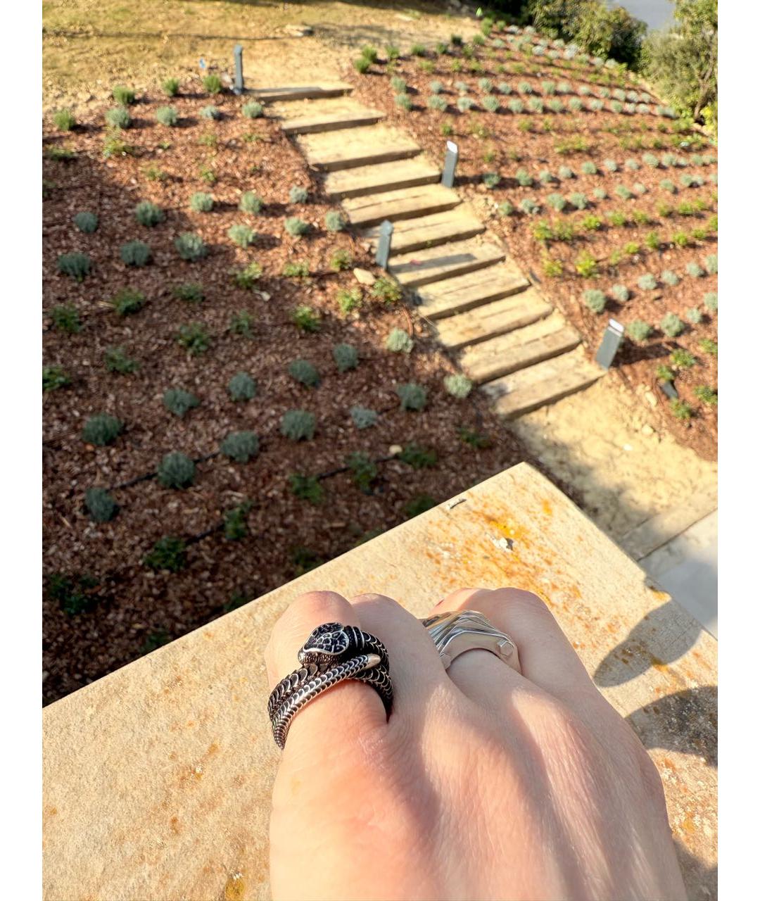 GUCCI Серебряное серебряное кольцо, фото 2