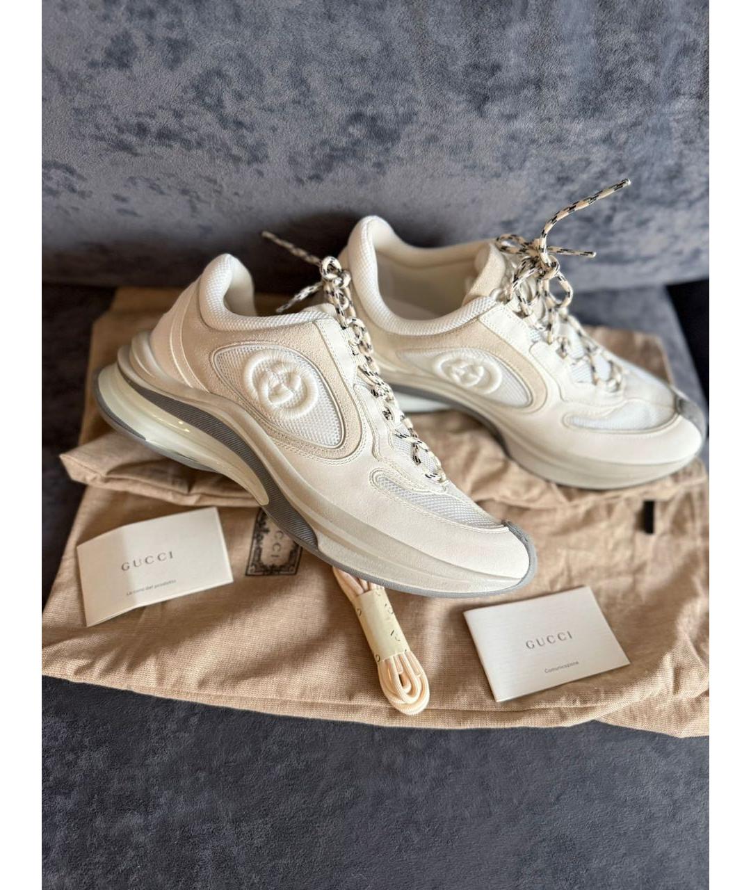 GUCCI Белые кроссовки, фото 7