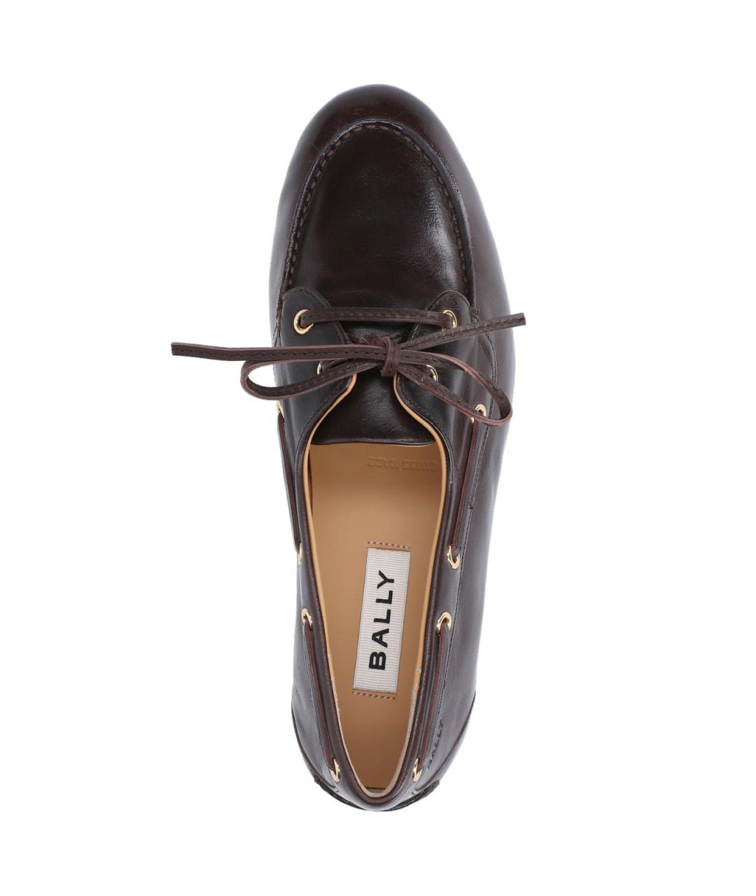 BALLY Коричневые кожаные лоферы, фото 5