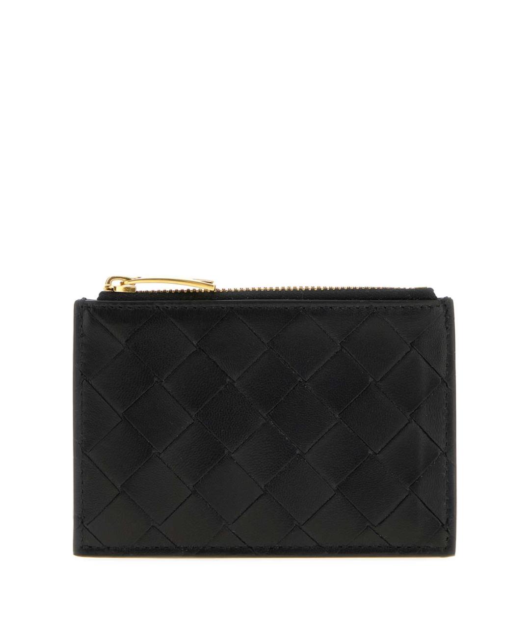 BOTTEGA VENETA Черный кожаный кошелек, фото 1