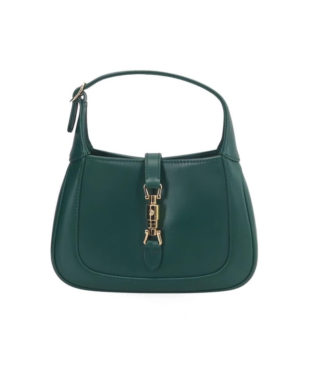 GUCCI Зеленая кожаная сумка с короткими ручками, фото 1