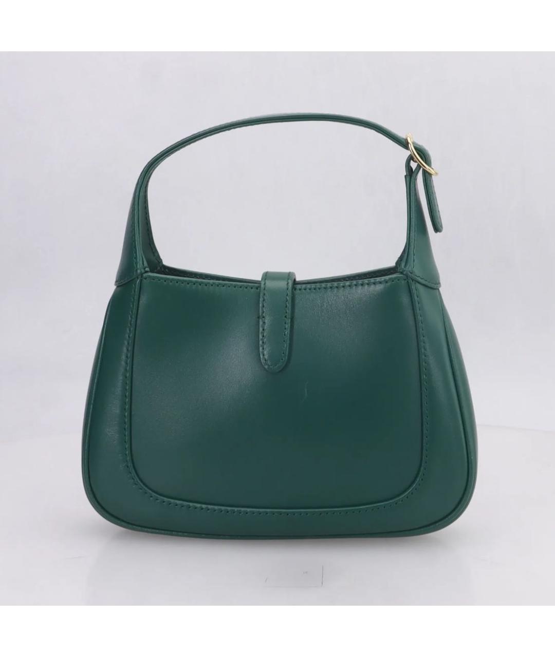 GUCCI Зеленая кожаная сумка с короткими ручками, фото 3