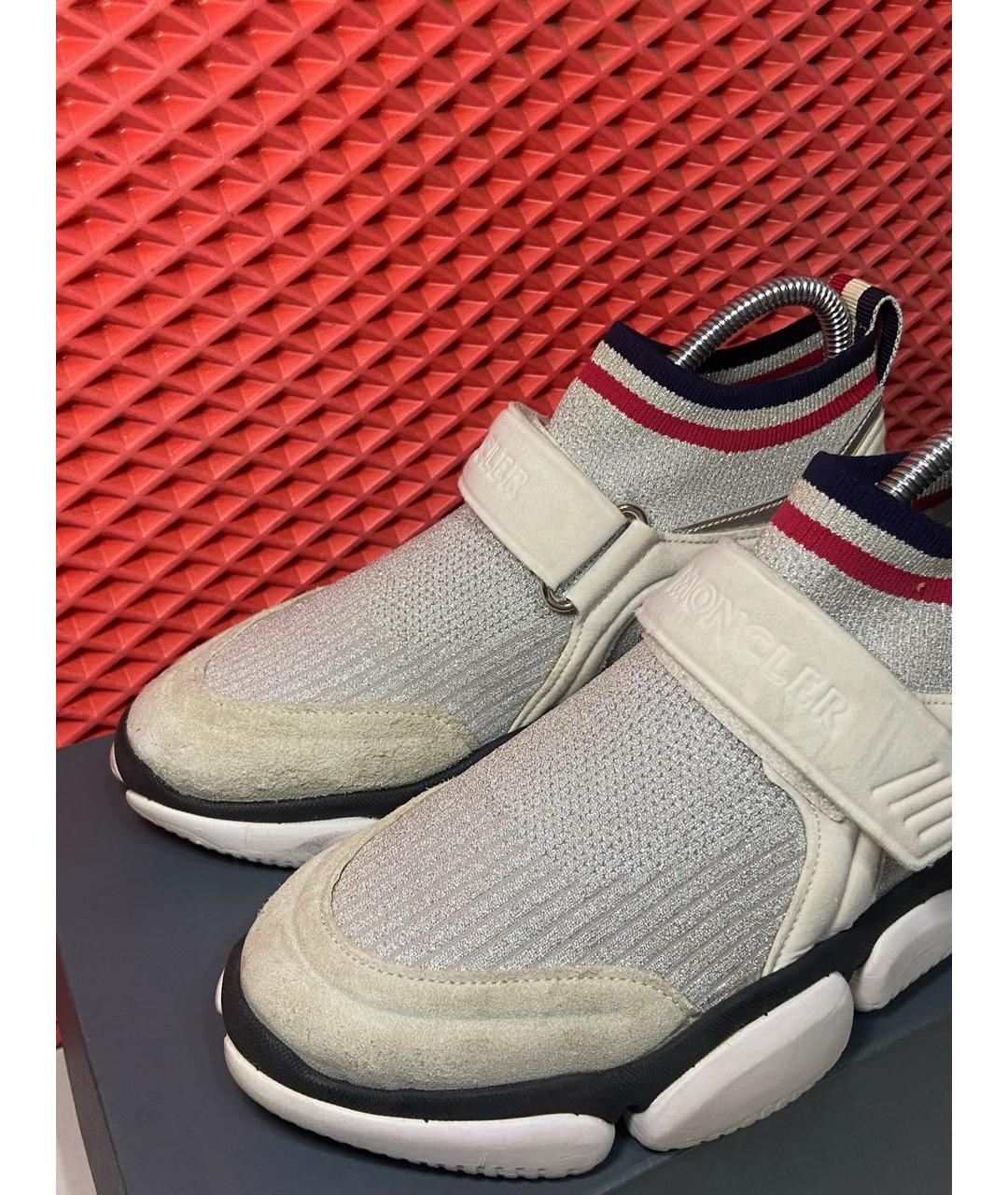 MONCLER Серые кроссовки, фото 8