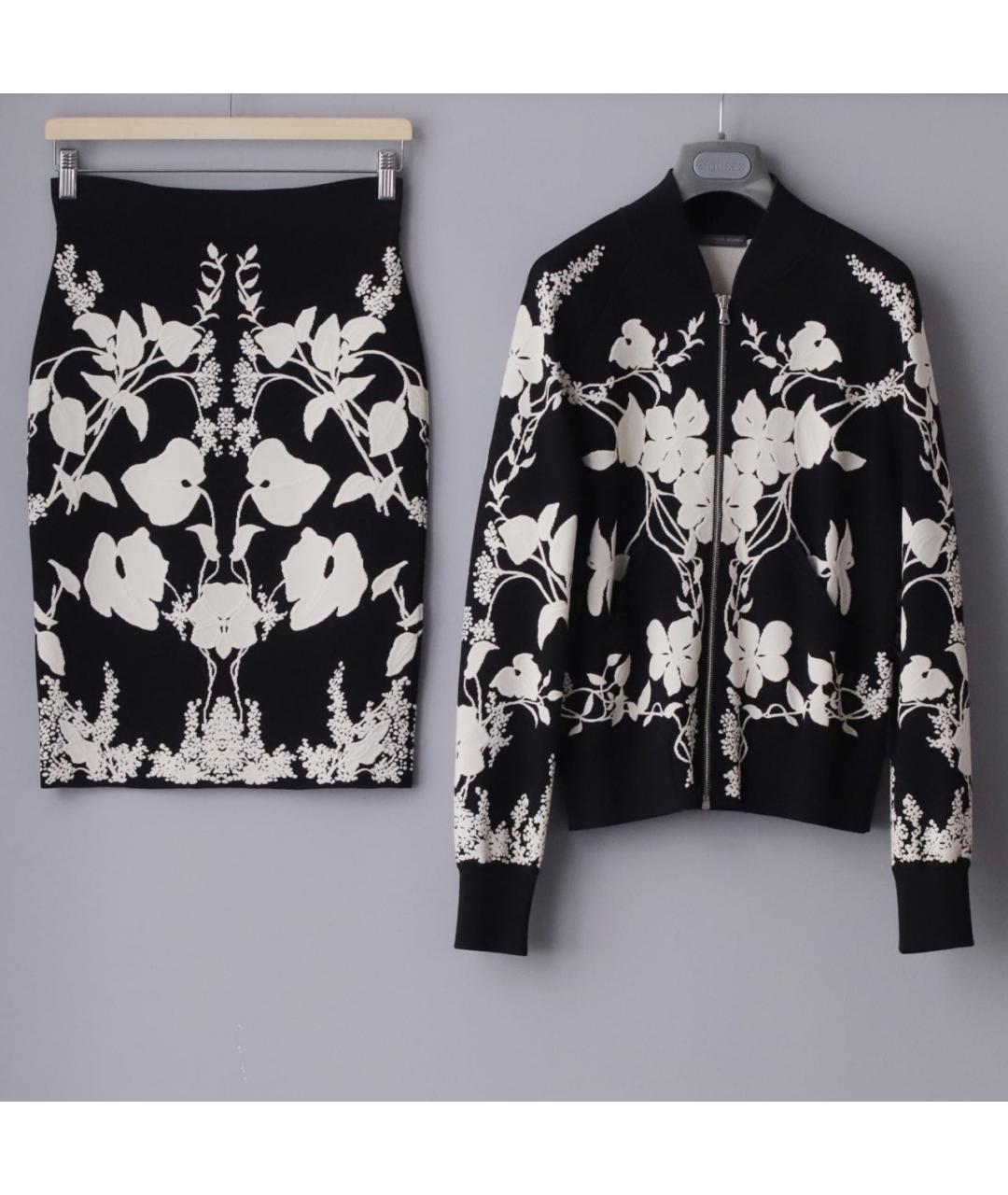 ALEXANDER MCQUEEN Черный вискозный костюм с юбками, фото 6
