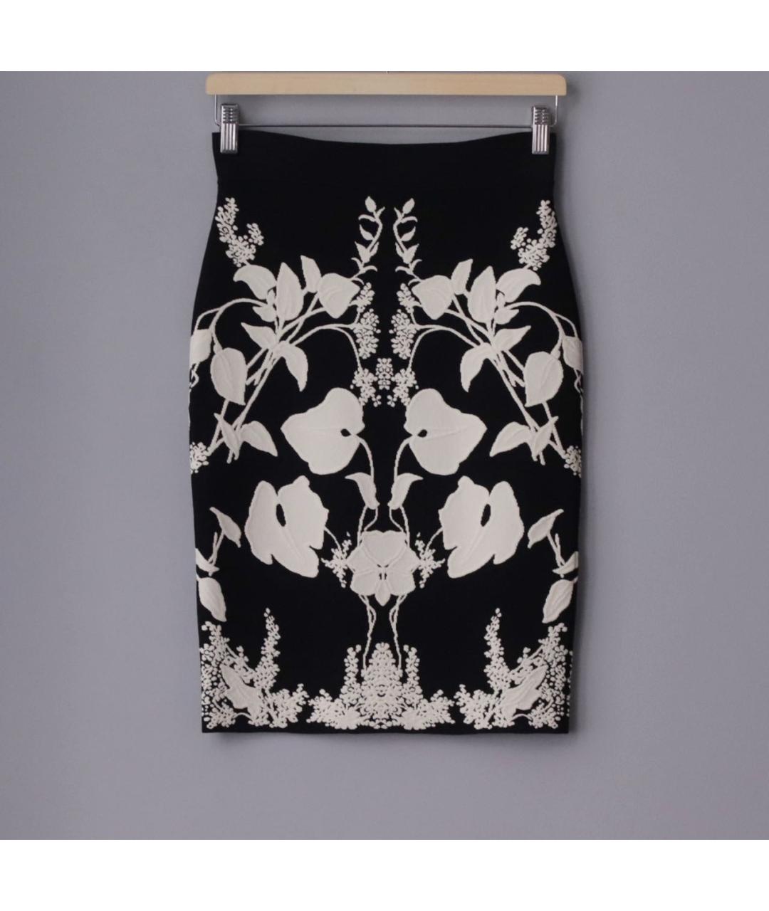 ALEXANDER MCQUEEN Черный вискозный костюм с юбками, фото 4
