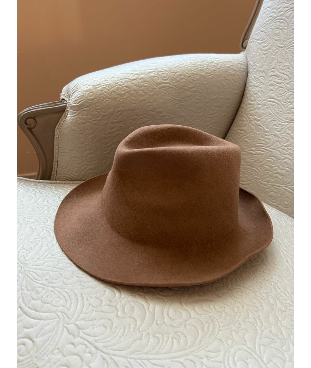 STELLA MCCARTNEY Коричневая шерстяная шляпа, фото 7