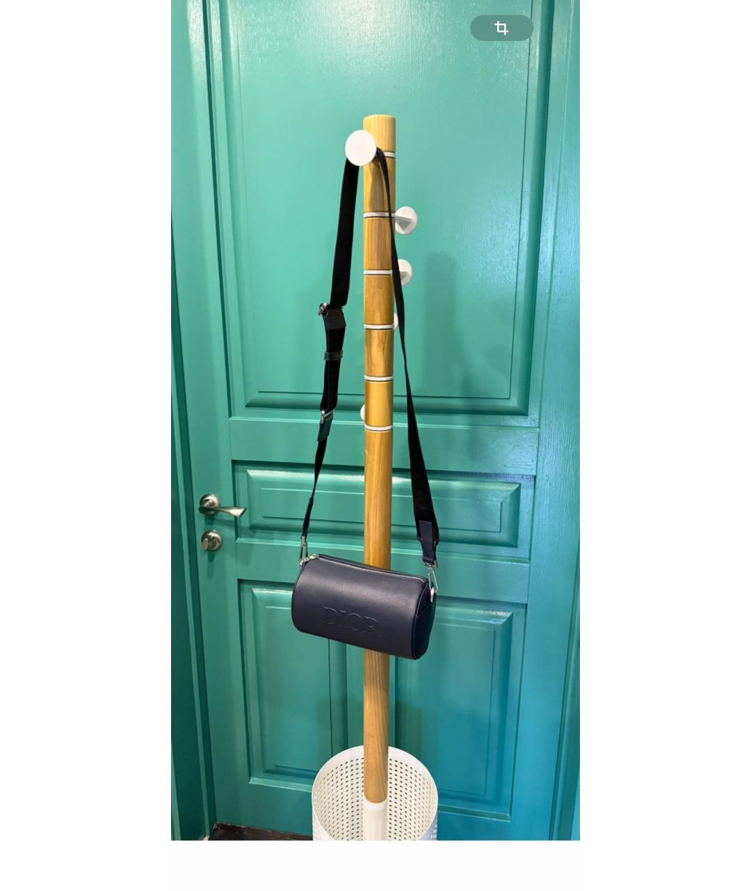 CHRISTIAN DIOR Синяя кожаная сумка на плечо, фото 8