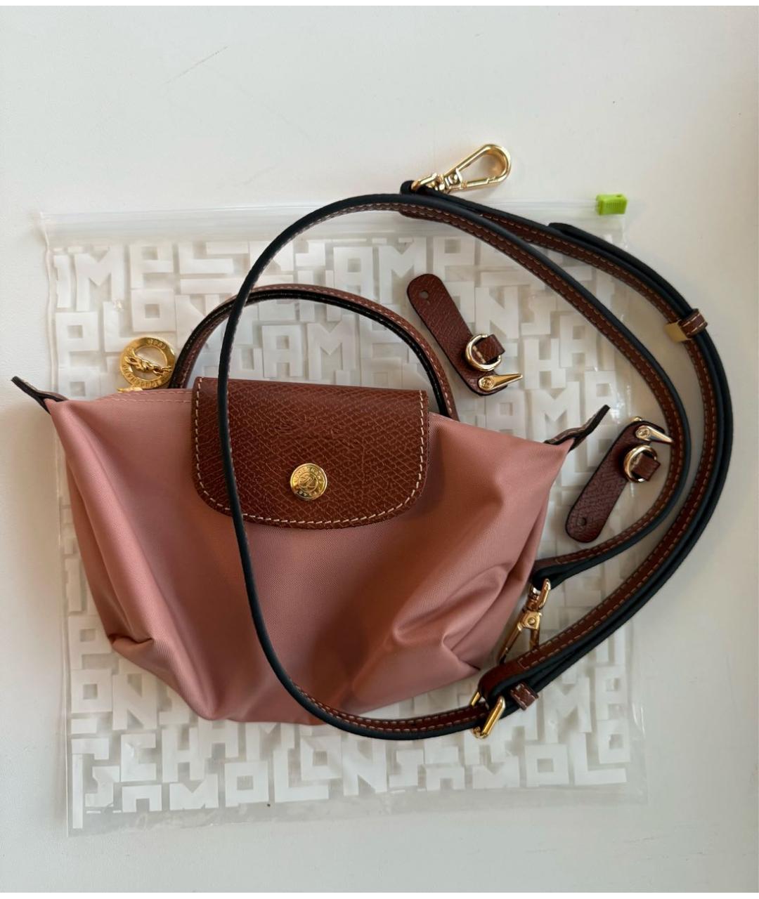 LONGCHAMP Розовая сумка с короткими ручками, фото 2