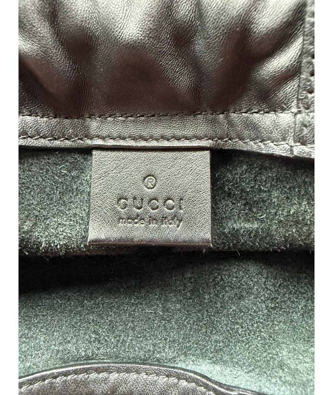 GUCCI Черный кожаный рюкзак, фото 7