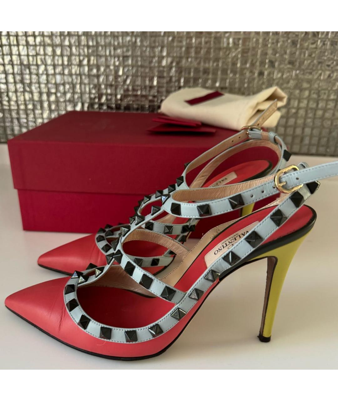 VALENTINO Мульти кожаные босоножки, фото 7