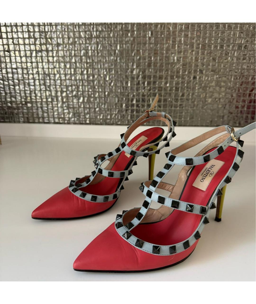 VALENTINO Мульти кожаные босоножки, фото 5