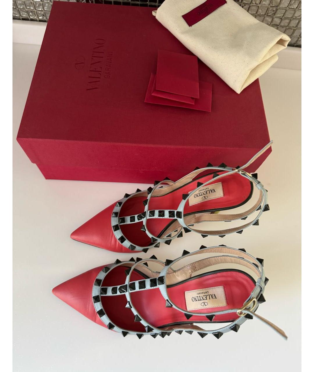 VALENTINO Мульти кожаные босоножки, фото 6