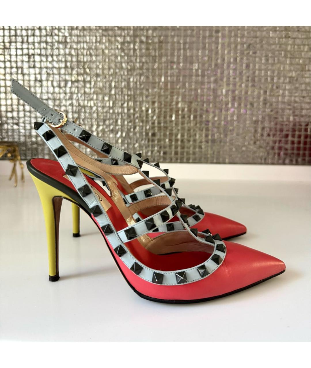 VALENTINO Мульти кожаные босоножки, фото 9