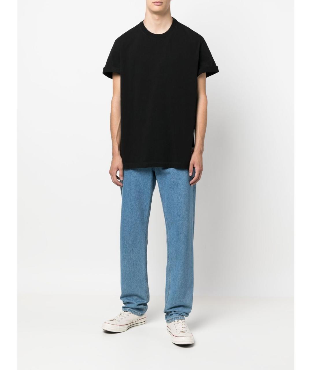 GOLDEN GOOSE DELUXE BRAND Черная хлопковая футболка, фото 3