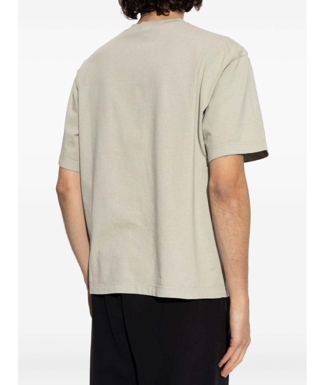 STONE ISLAND Серая хлопковая футболка, фото 3