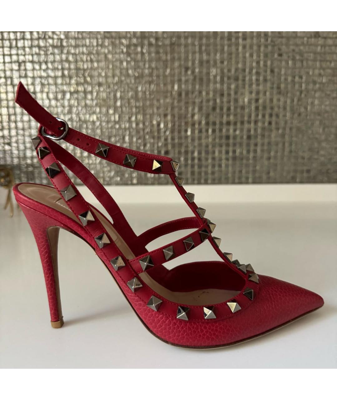 VALENTINO Красные кожаные туфли, фото 8