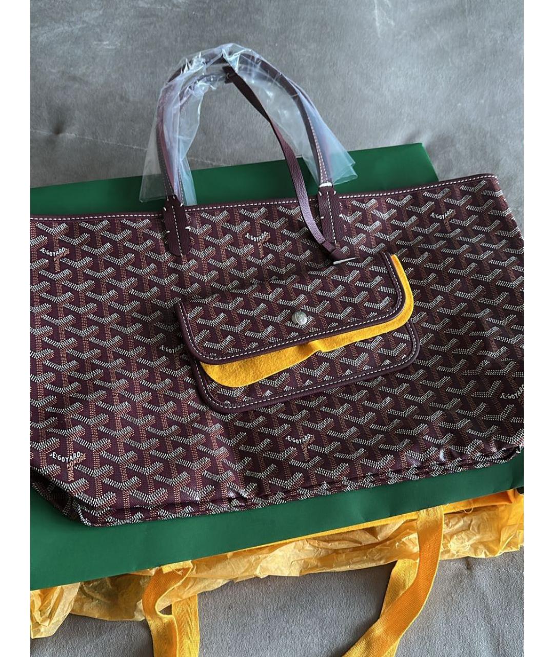 GOYARD Бордовая сумка тоут, фото 4
