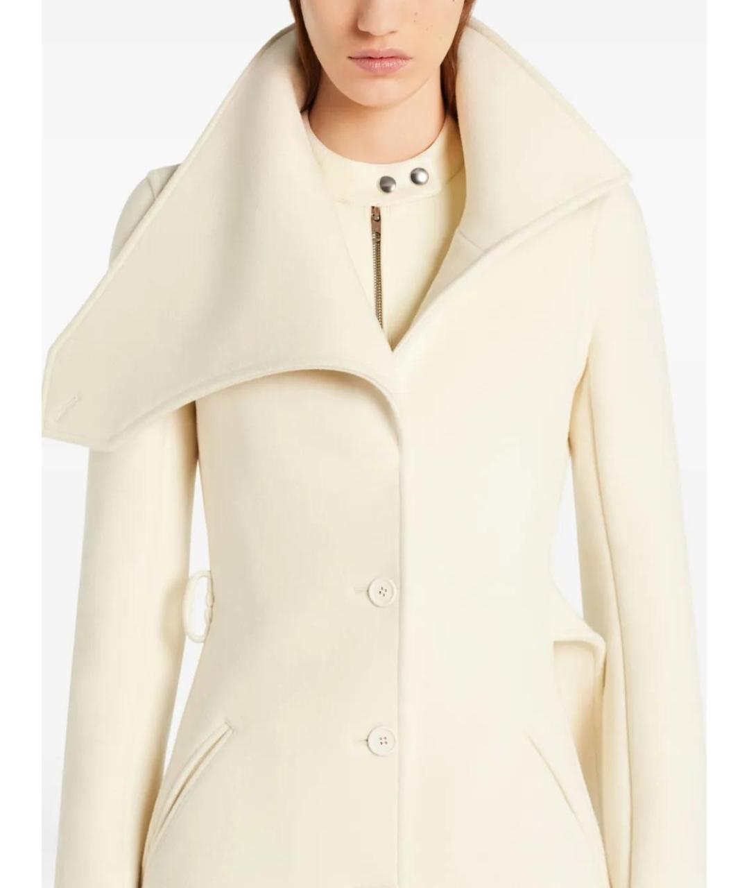 COURREGES Бежевое шерстяное пальто, фото 5