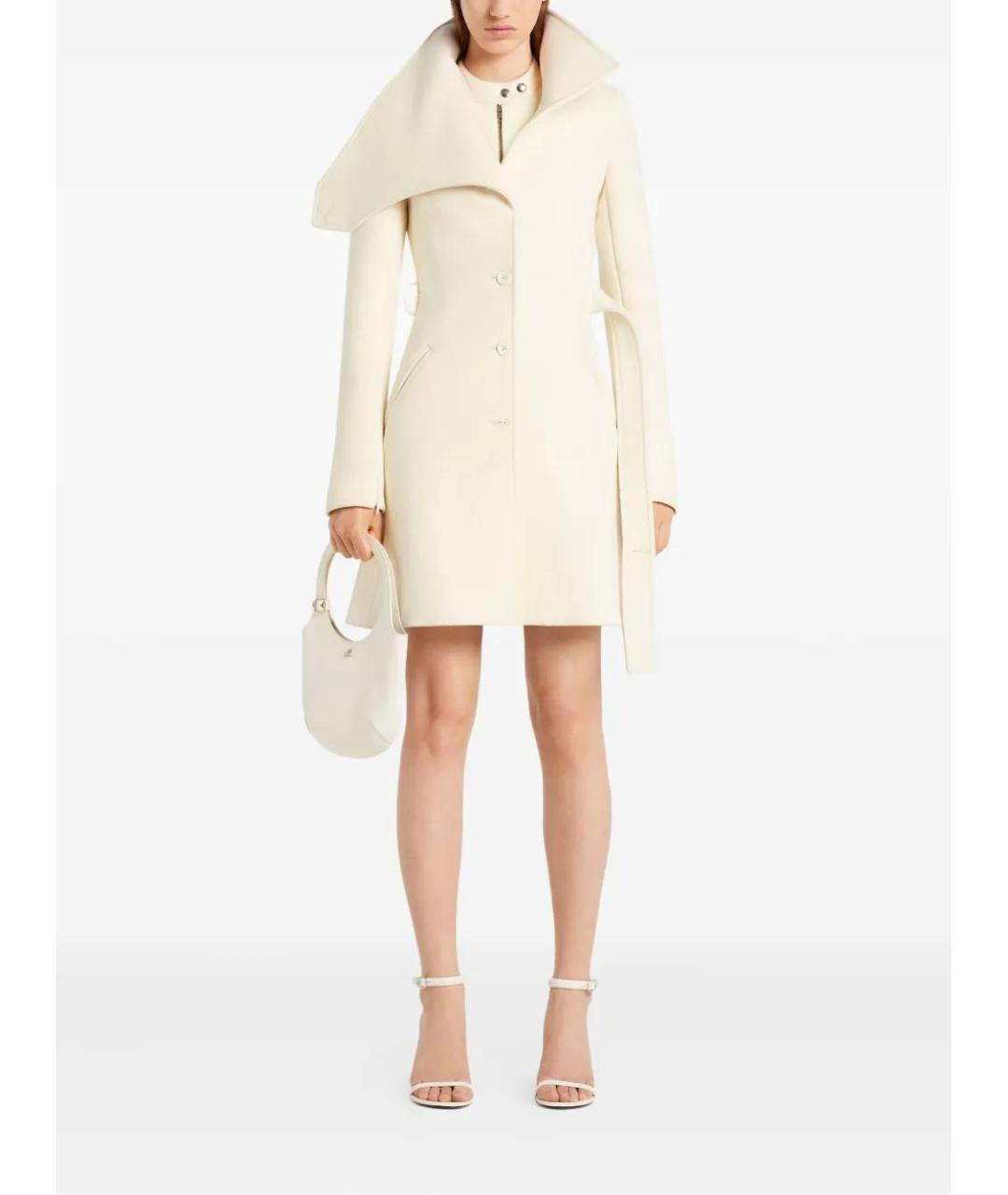 COURREGES Бежевое шерстяное пальто, фото 2
