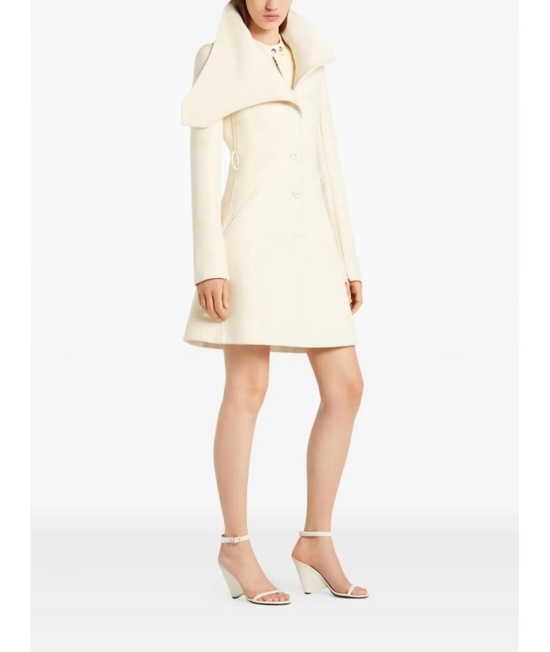 COURREGES Бежевое шерстяное пальто, фото 3