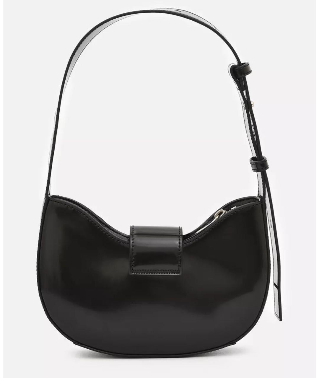 CALVIN KLEIN Черная сумка с короткими ручками из лакированной кожи, фото 2