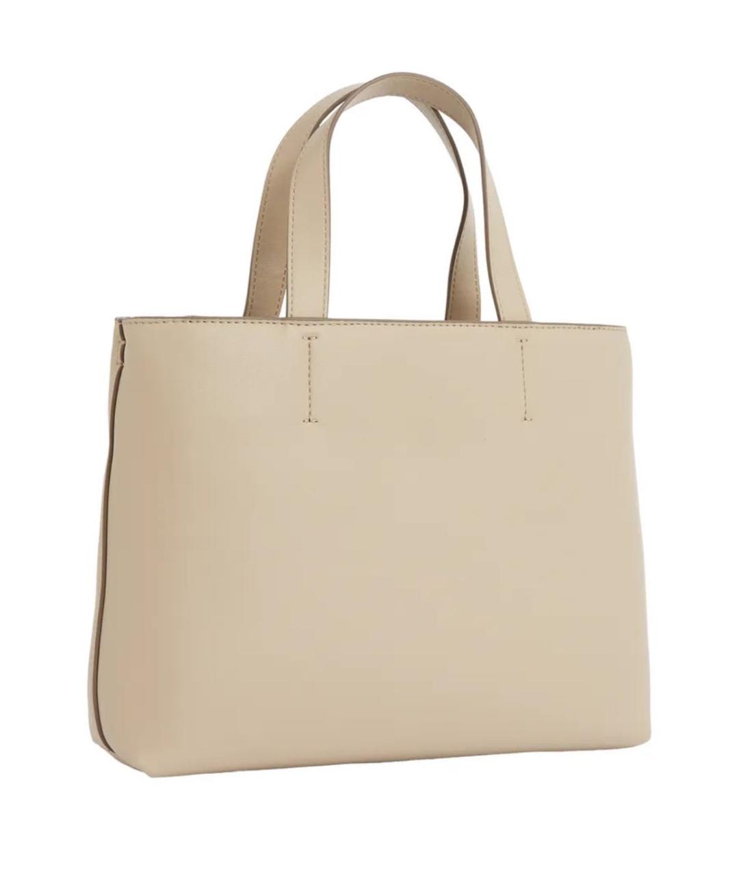 CALVIN KLEIN Бежевая сумка тоут из искусственной кожи, фото 2