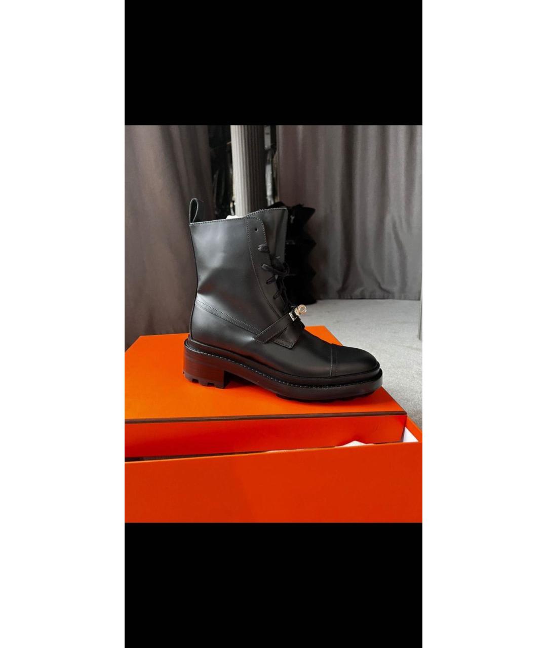 HERMES Черные ботинки, фото 5