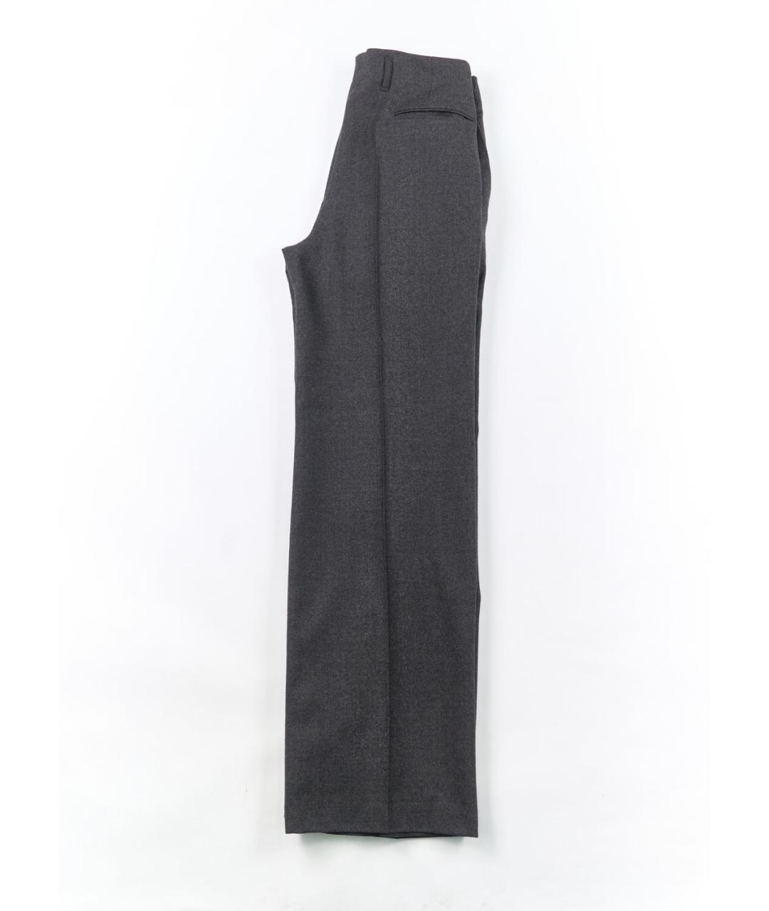RAF SIMONS Серые шерстяные классические брюки, фото 5