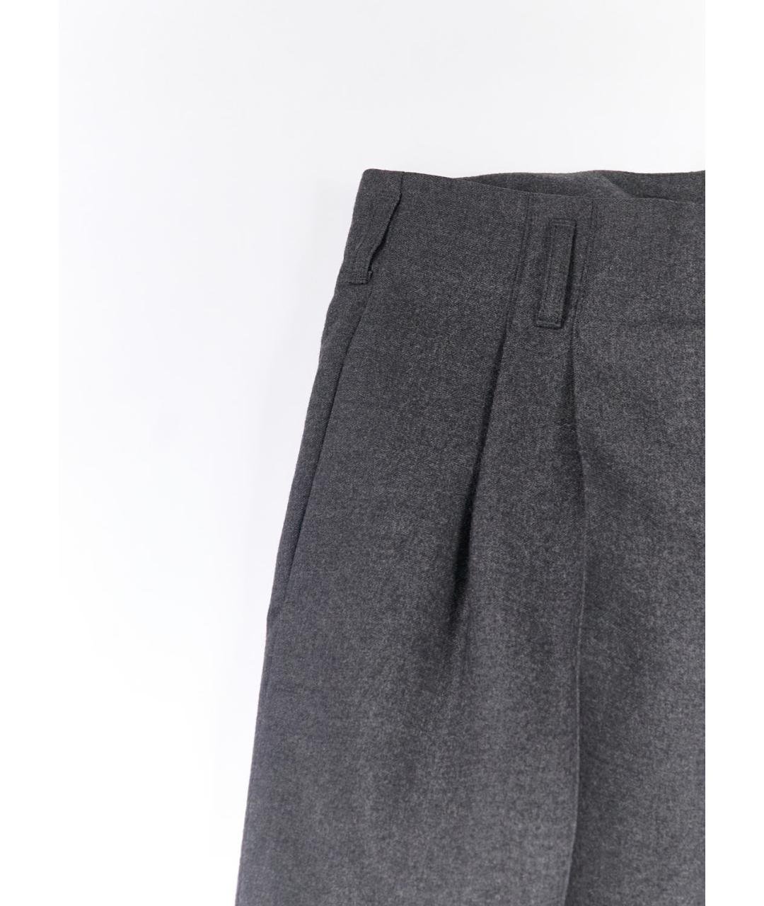RAF SIMONS Серые шерстяные классические брюки, фото 4