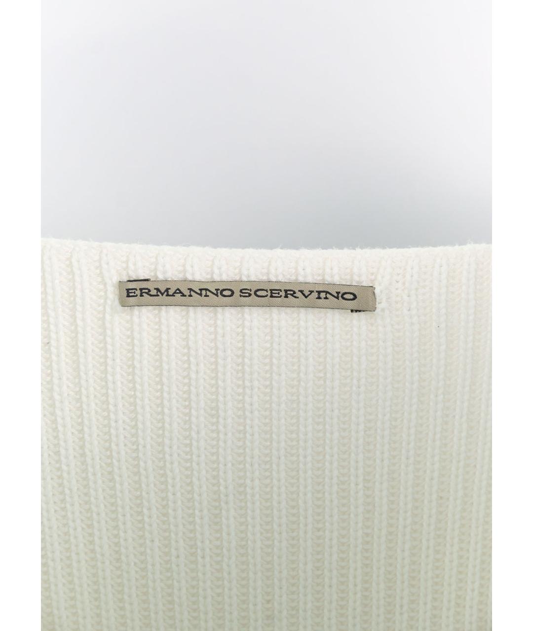 ERMANNO SCERVINO Белый хлопковый джемпер / свитер, фото 3