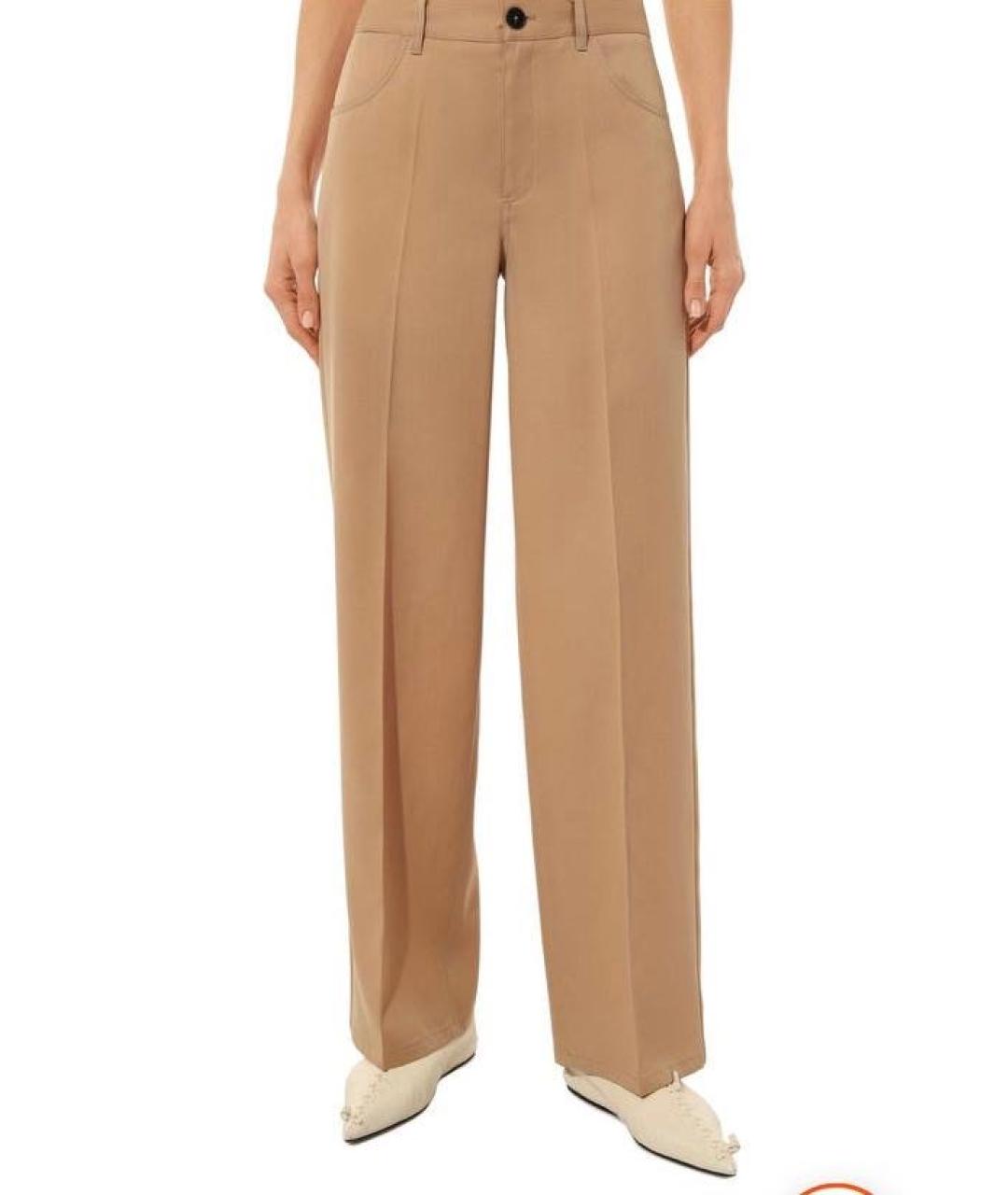 JIL SANDER Бежевый шерстяной костюм с брюками, фото 2
