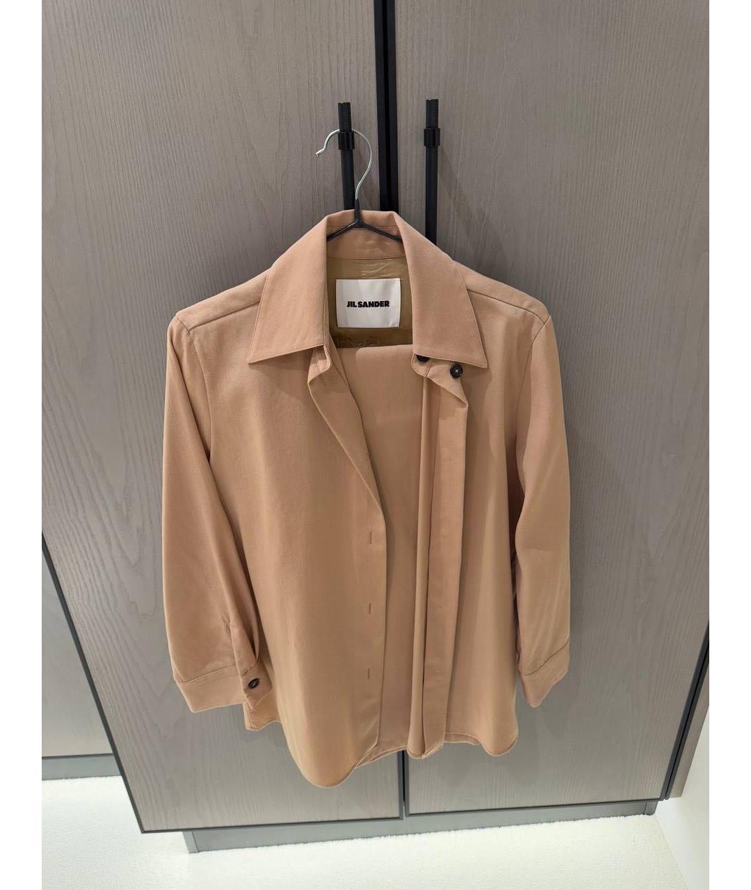 JIL SANDER Бежевый шерстяной костюм с брюками, фото 4