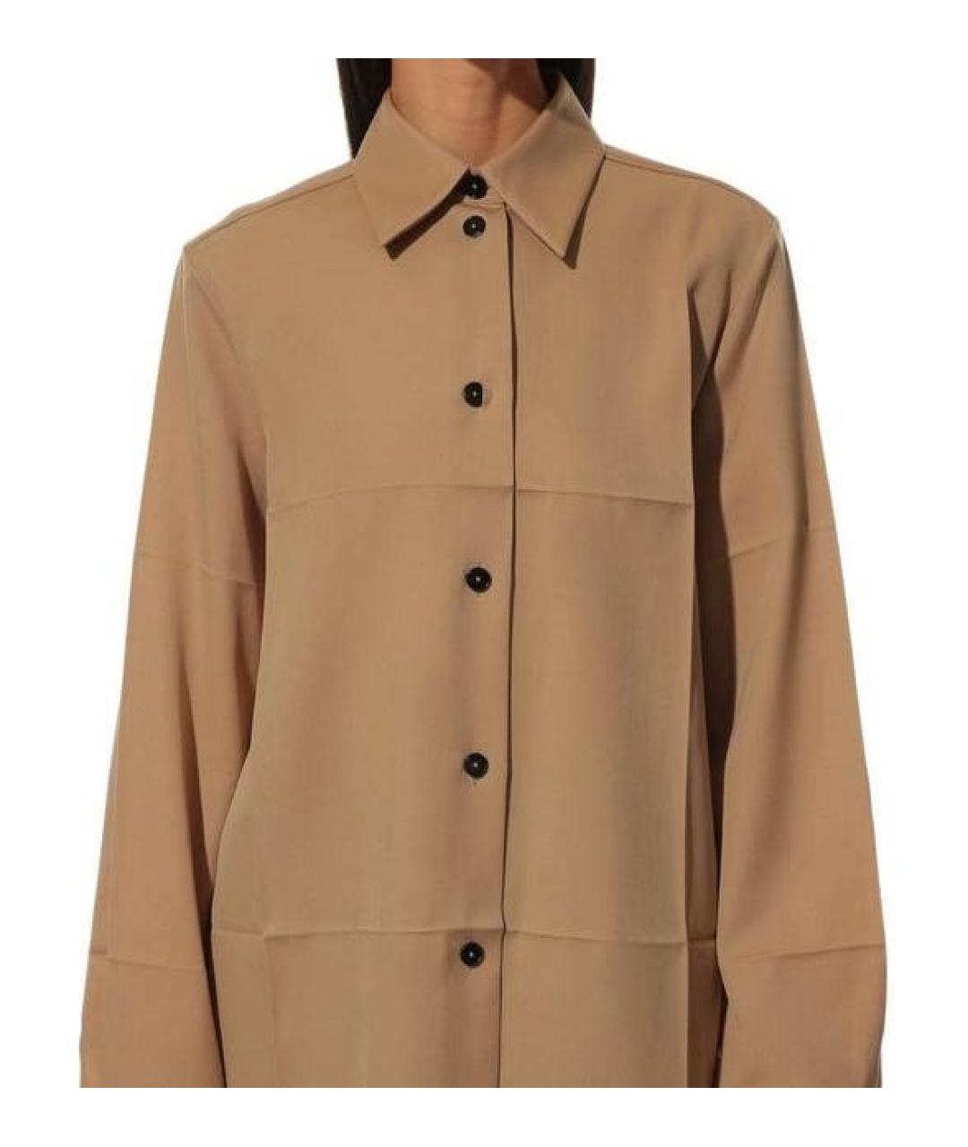 JIL SANDER Бежевый шерстяной костюм с брюками, фото 3