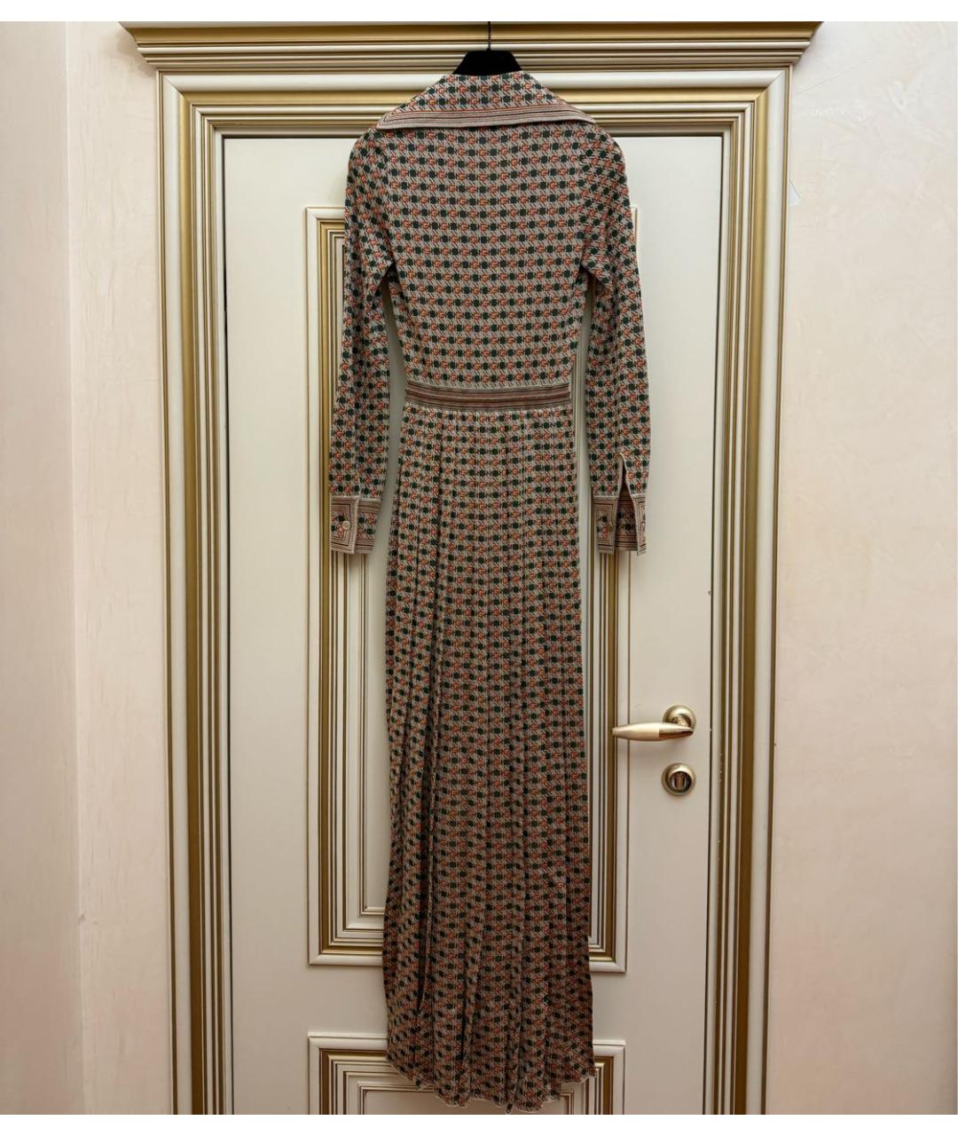 GUCCI Бежевое вискозное повседневное платье, фото 3