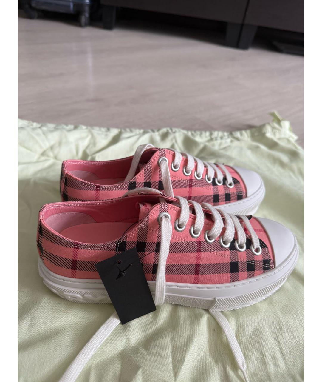 BURBERRY Розовые кеды, фото 6